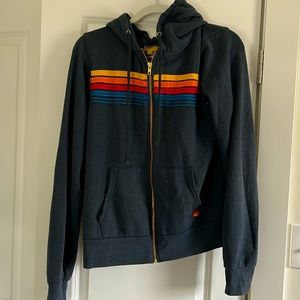Aviator Nation - 5 Stripe Hoodie - charcoal - Medium